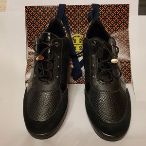 $210 NEW Geox Respira Casual Sport Leather  Sz 8 Black /Leopard